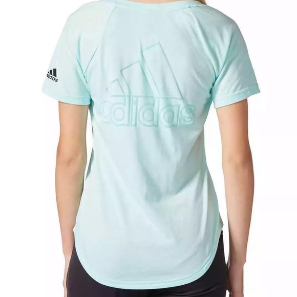 adidas Tops - Adidas V-neck T-shirt Mint Sz. S NWOT
